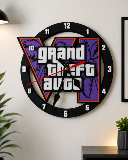 Grand Theft Auto 6 Clock [3D Printed]